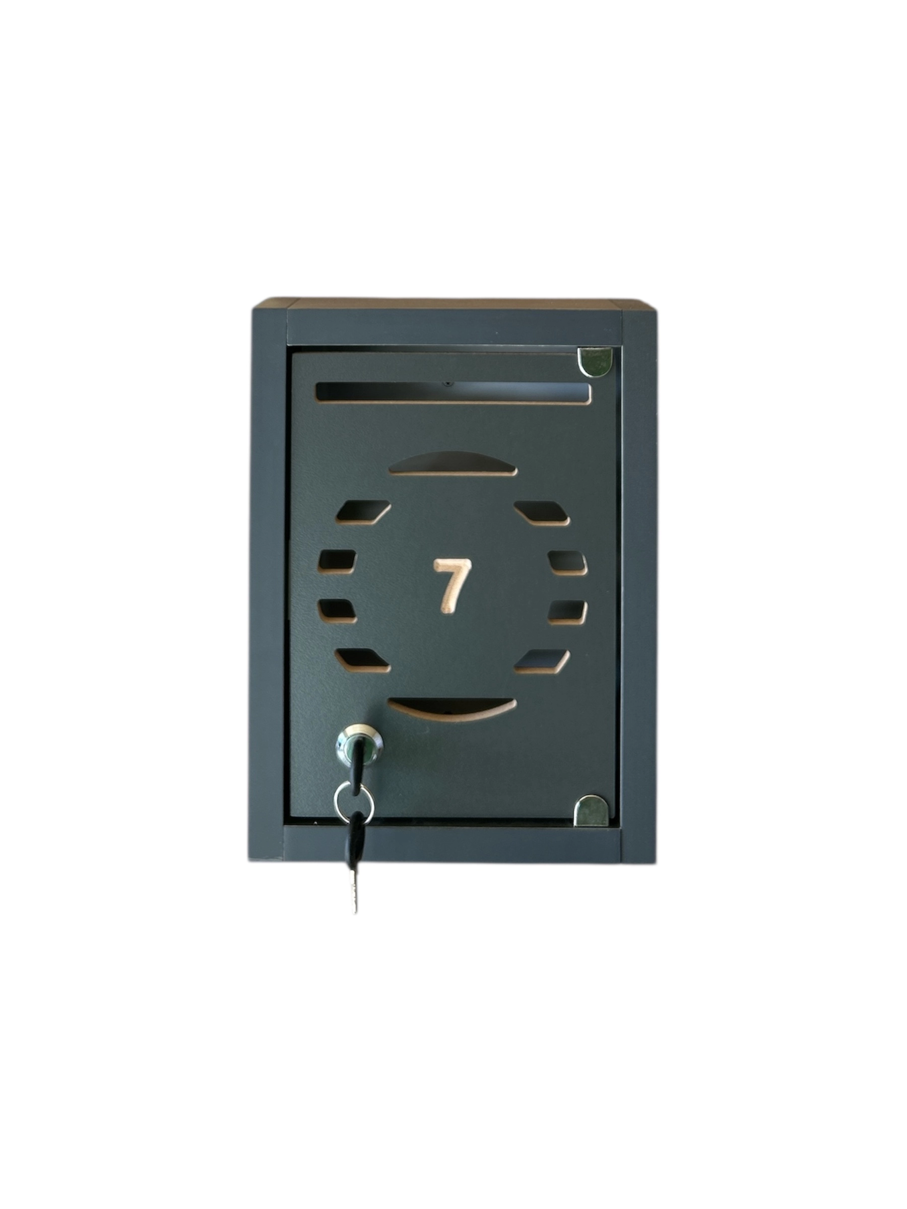 Posta Kutusu Antrasit Desenli Kapak