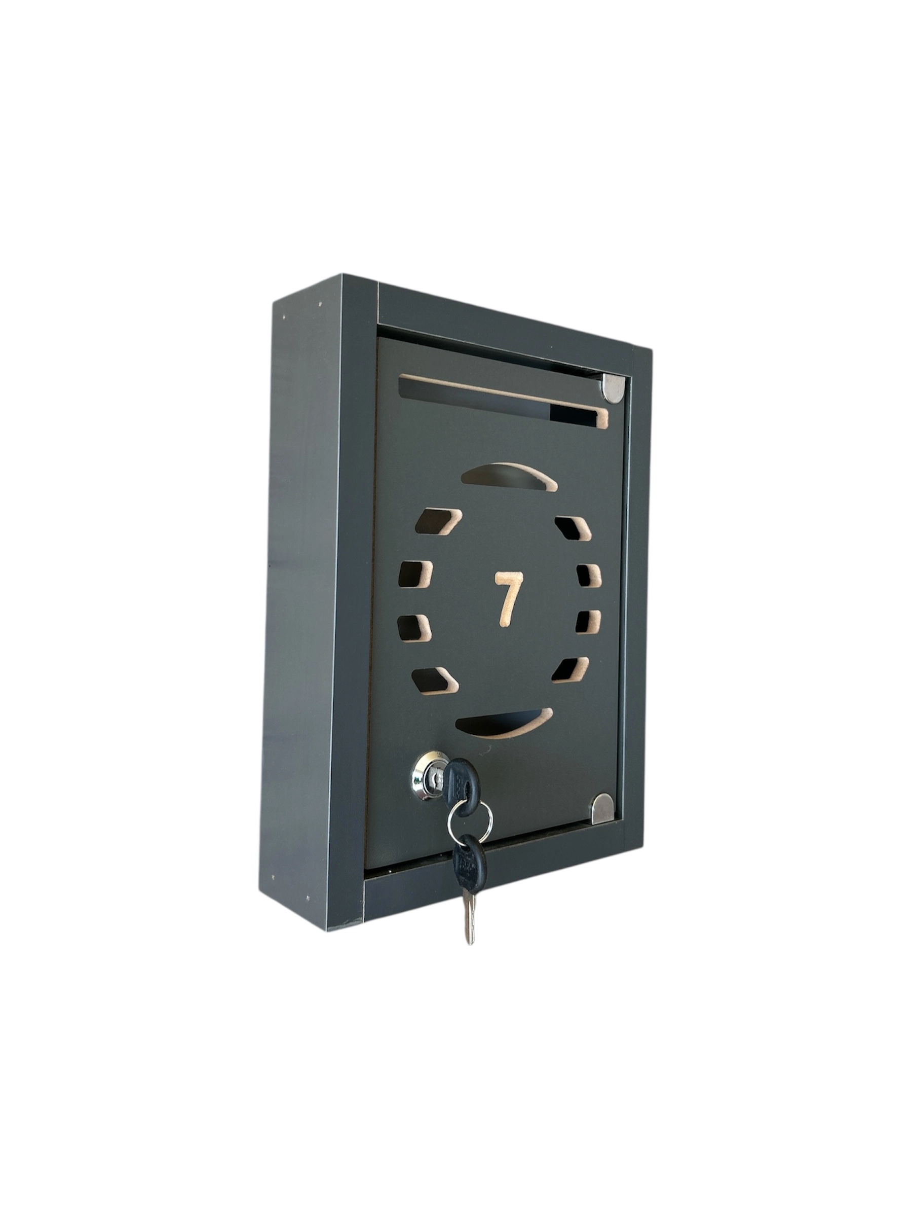 Posta Kutusu Antrasit Desenli Kapak