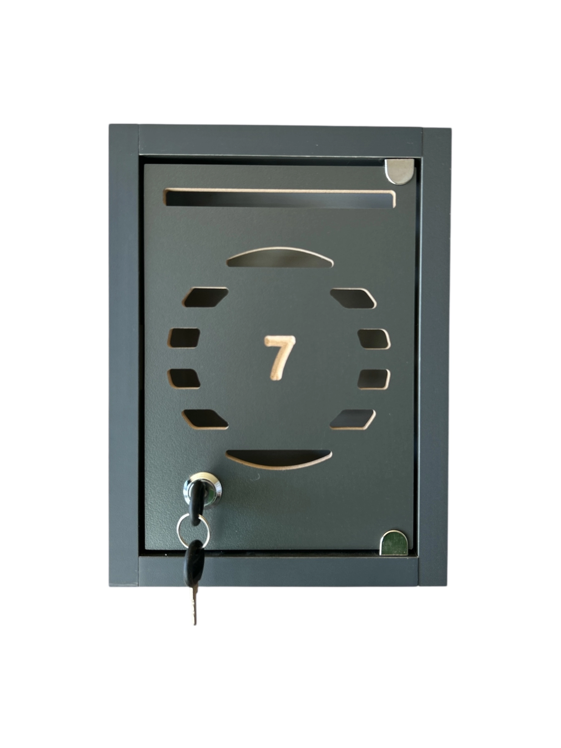 Posta Kutusu Antrasit Desenli Kapak