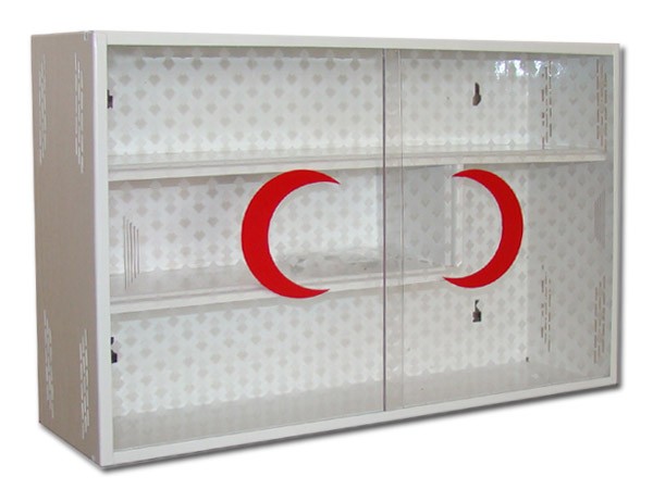 Ecza Dolabı Metal Sürgü Kapak İlk Yardım Dolabı