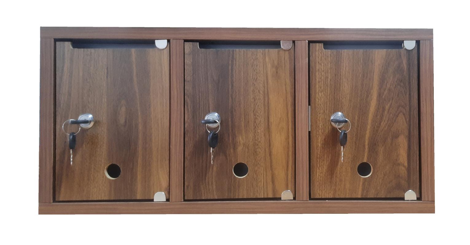 Posta Kutusu Ahşap 3 lü Ceviz