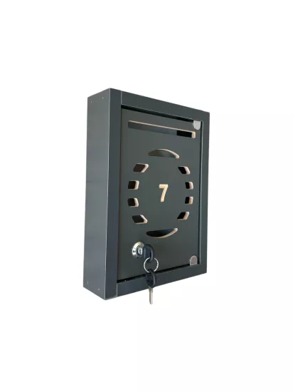 Posta Kutusu Antrasit Desenli Kapak