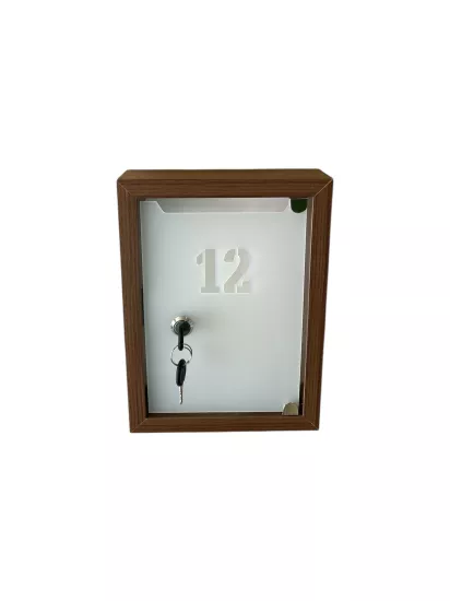 Posta Kutusu Plexi Kapak Ceviz Renk